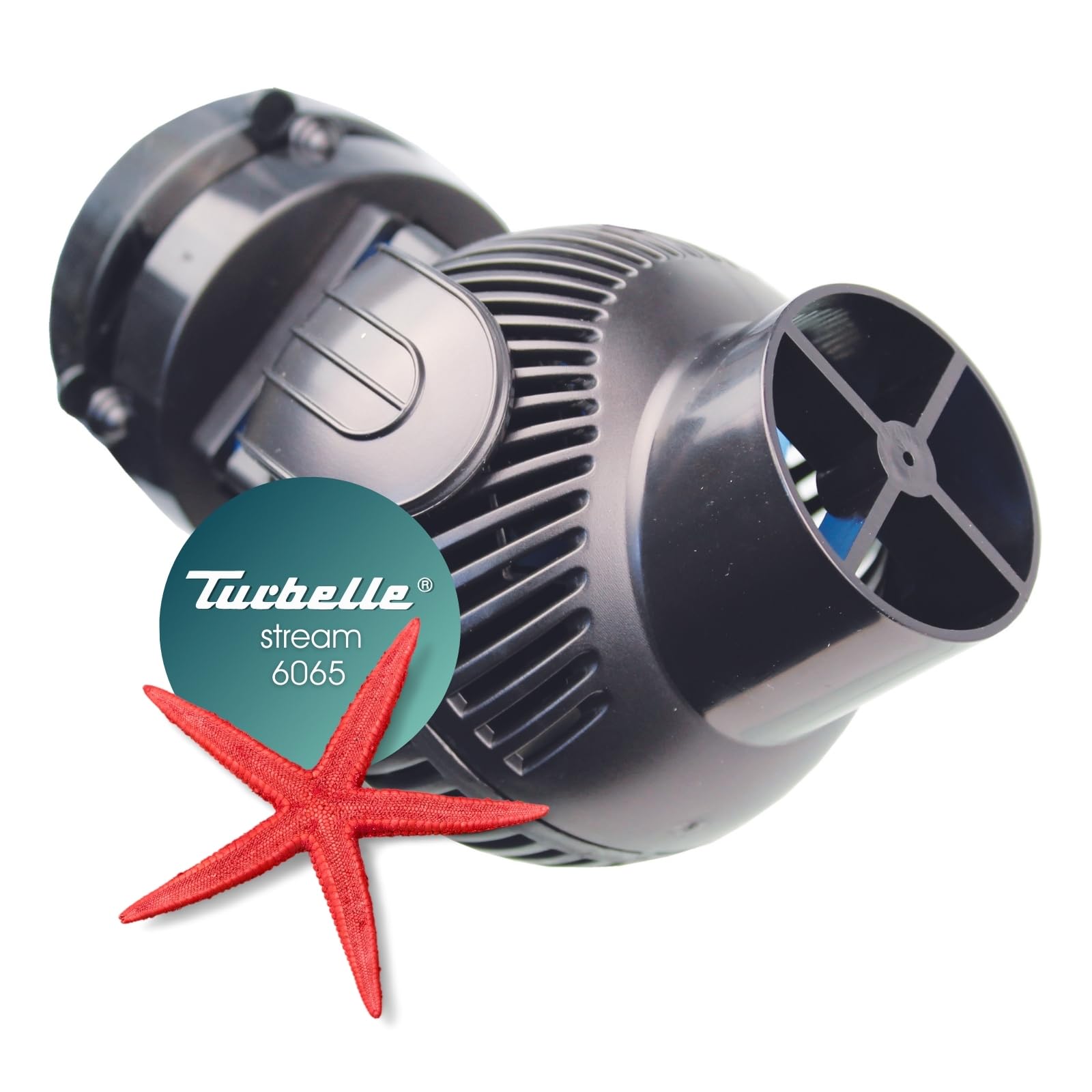 TUNZE Strömungspumpe Turbelle Stream 6065 I Pumpe mit 6500l/h Stömungsleistung I Propellerpumpe mit Magnet Holder & Silence Klemme bis 15mm Glasstärke I Wasserpumpe für Aquarien