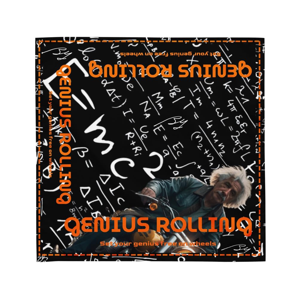 Pañuelo Motero Genius Rolling Bandana Elástico Sin Costuras Diseño All Over 2