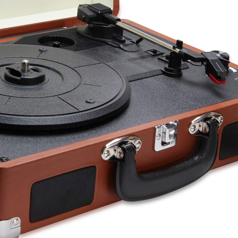 METRONIC 477181 - Piastra in vinile vintage 33, 45 e 78 giri 2 altoparlanti