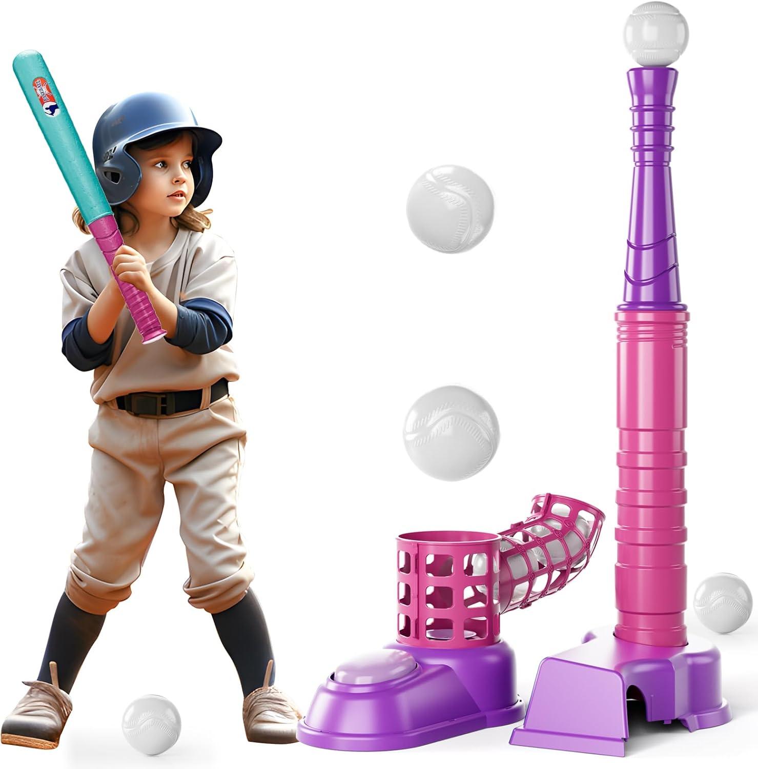 EPPO Tee Ball Set for Kids 3558, Kids Baseball Tee, 2 in