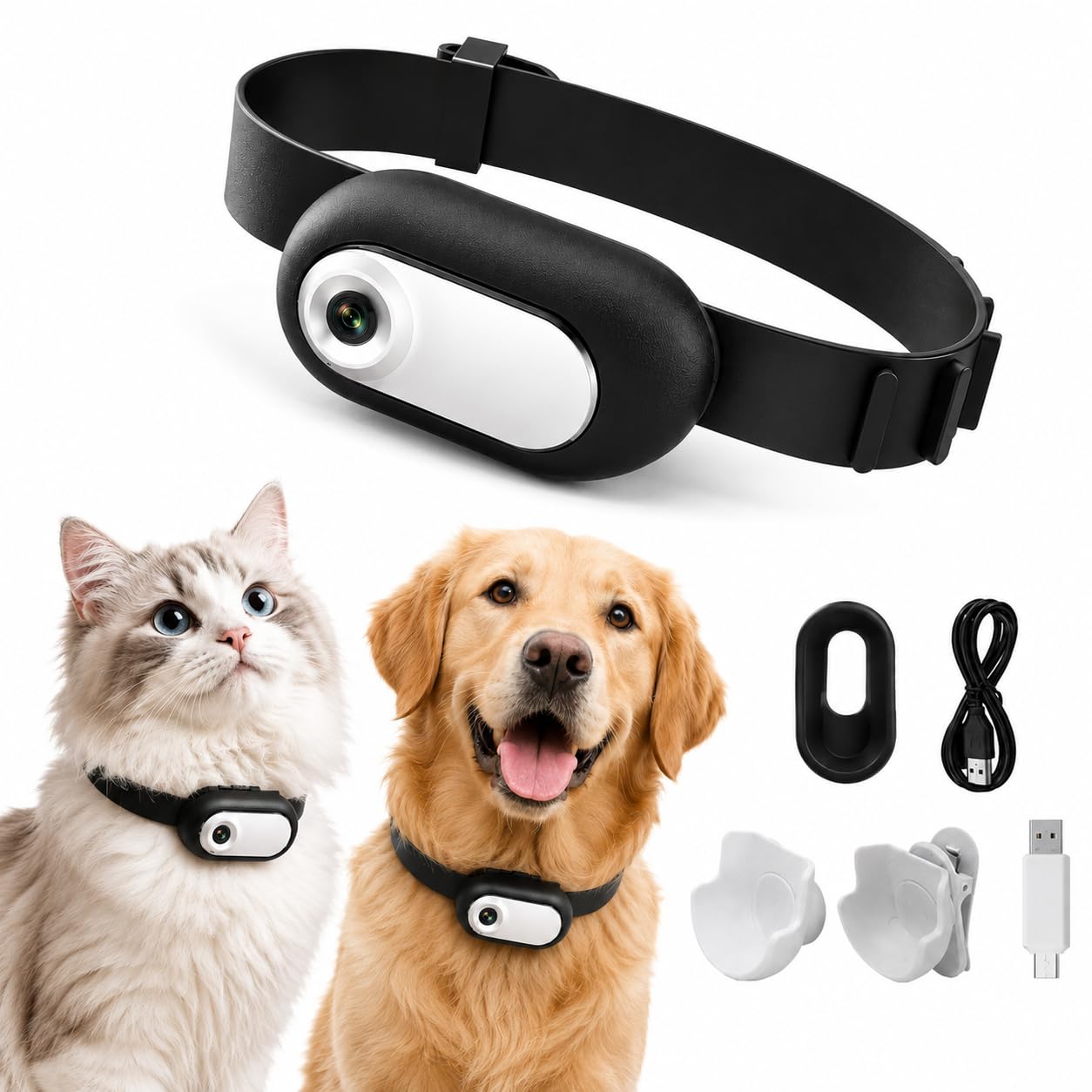 HD 1080P Cat Camera Collar with Video Record Wireless Mini Sport cam,Small Action Cameras,Body Camera for Pet Supplies/Stuff,Outdoor/Inoor Birthday Gift No WiFi-image-39