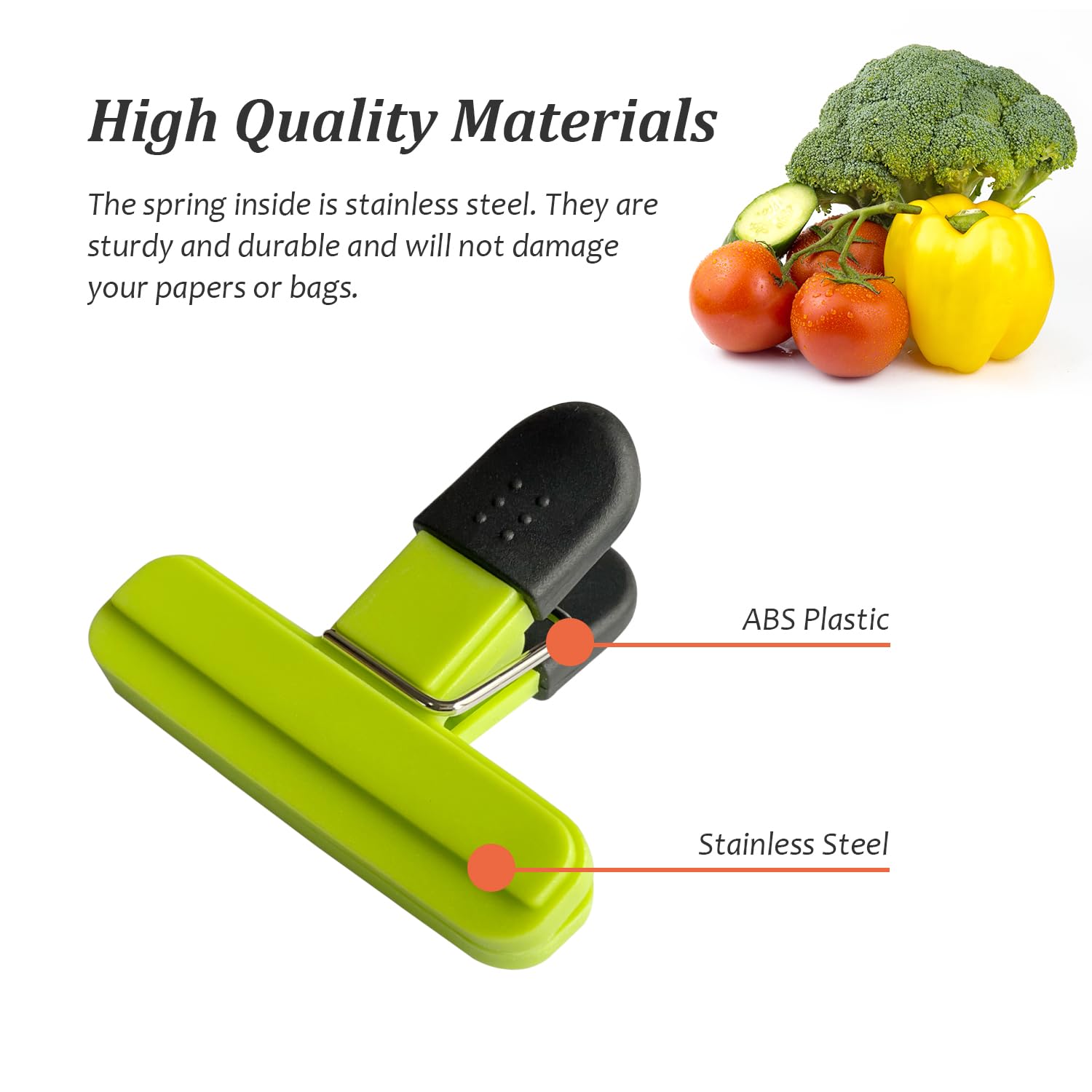 Clip Chiudi Sacchetti, Clip per Sacchetti, Mollette Chiudi Sacchetti, per Alimenti, Confezioni, Pasta, Biscotti, Cereali, Caffè, Snack, per la Cucina, Viaggio, Ufficio (Rosso - Azzurro