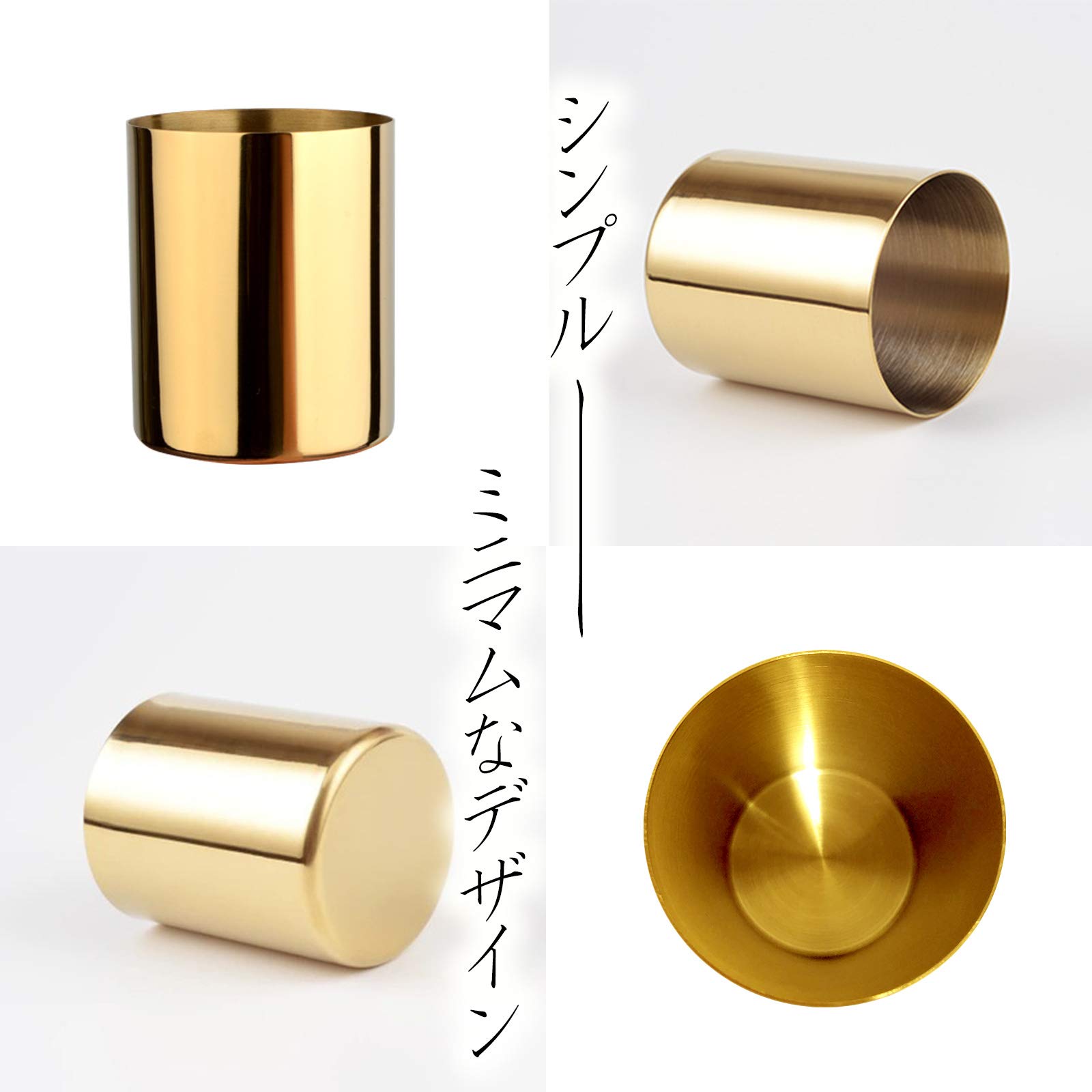 ゴールドペン立て 即納】#ゴールドカラー ブラシスタンド ペン立て 全2色 | 70PARK