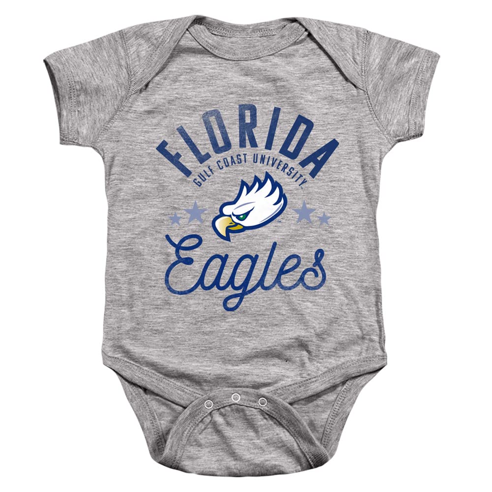 Florida Gulf Coast University Official Eagles Unisex Infant Snap Suit for Baby,Athletic Heather, 6 Months