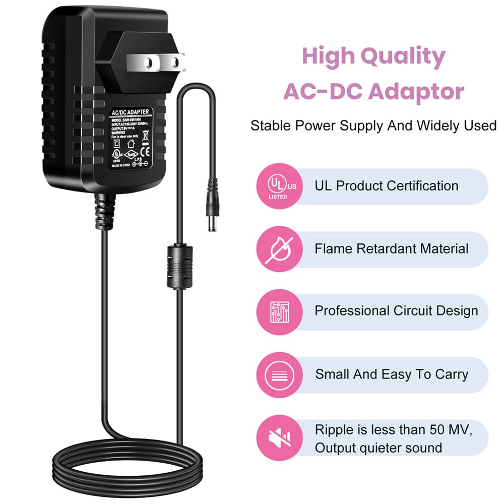 9V DC 1A 1000mA Gitarrenpedal Power Adapter 5-Wege Daisy Chain Cables für Gitarren-Effektpedale