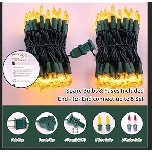 Christmas String Light,100 Count Incandescent Mini String Light for Indoor & Outdoor Use (Yellow) Christmas String Light100 Count Incandescent Mini String Light for Indoor Outdoor Use Yellow