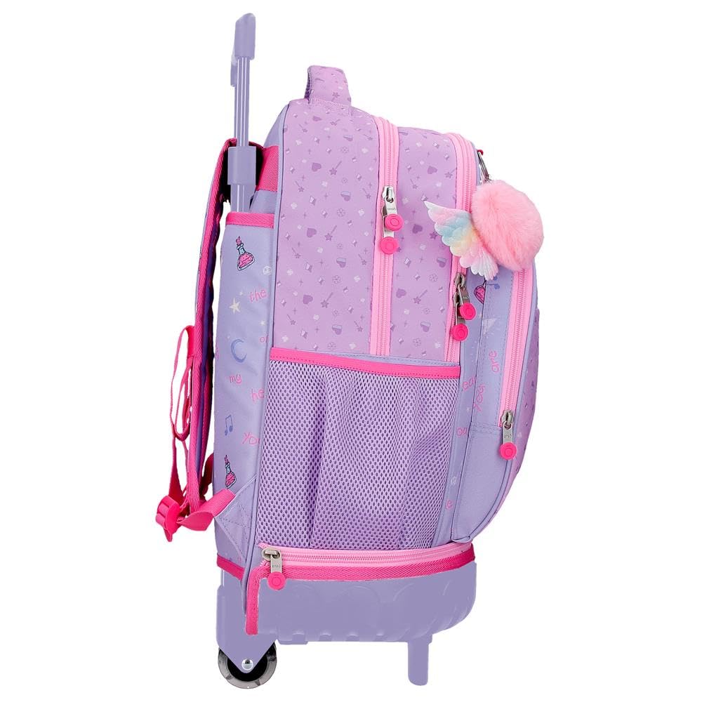 Enso Queen Of Hearts Mochila 2 ruedas Morado 33x44x21 cm Poliéster 30,49L