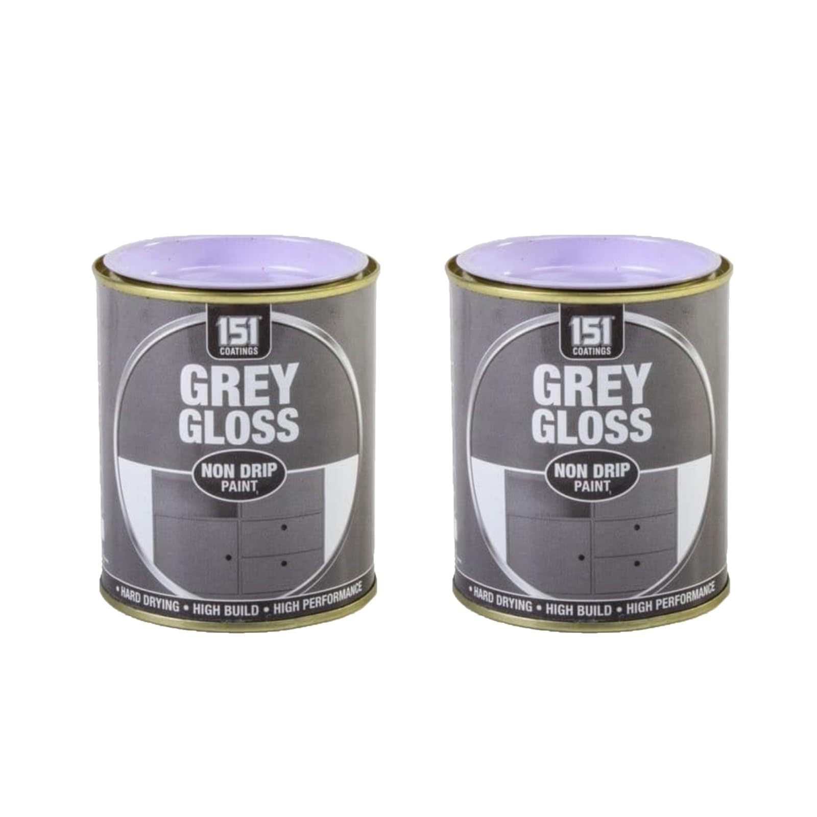 Sdmax 2Pcs Grey Gloss Non-Drip Paint, Hard Drying, Non-Cracking, Durable And Long-Lasting Performance, Easy To Use, Compact And Portable, Interior & Exterior Use, 300Ml (2Pcs)