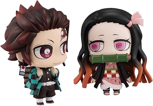 Miniatura 5 de Megahouse Demon Slayer Kimetsu No Yaiba Chimi-Mega Kamado & Nezuko Buddy Series - Juego de figuras de 2 piezas, multicolor