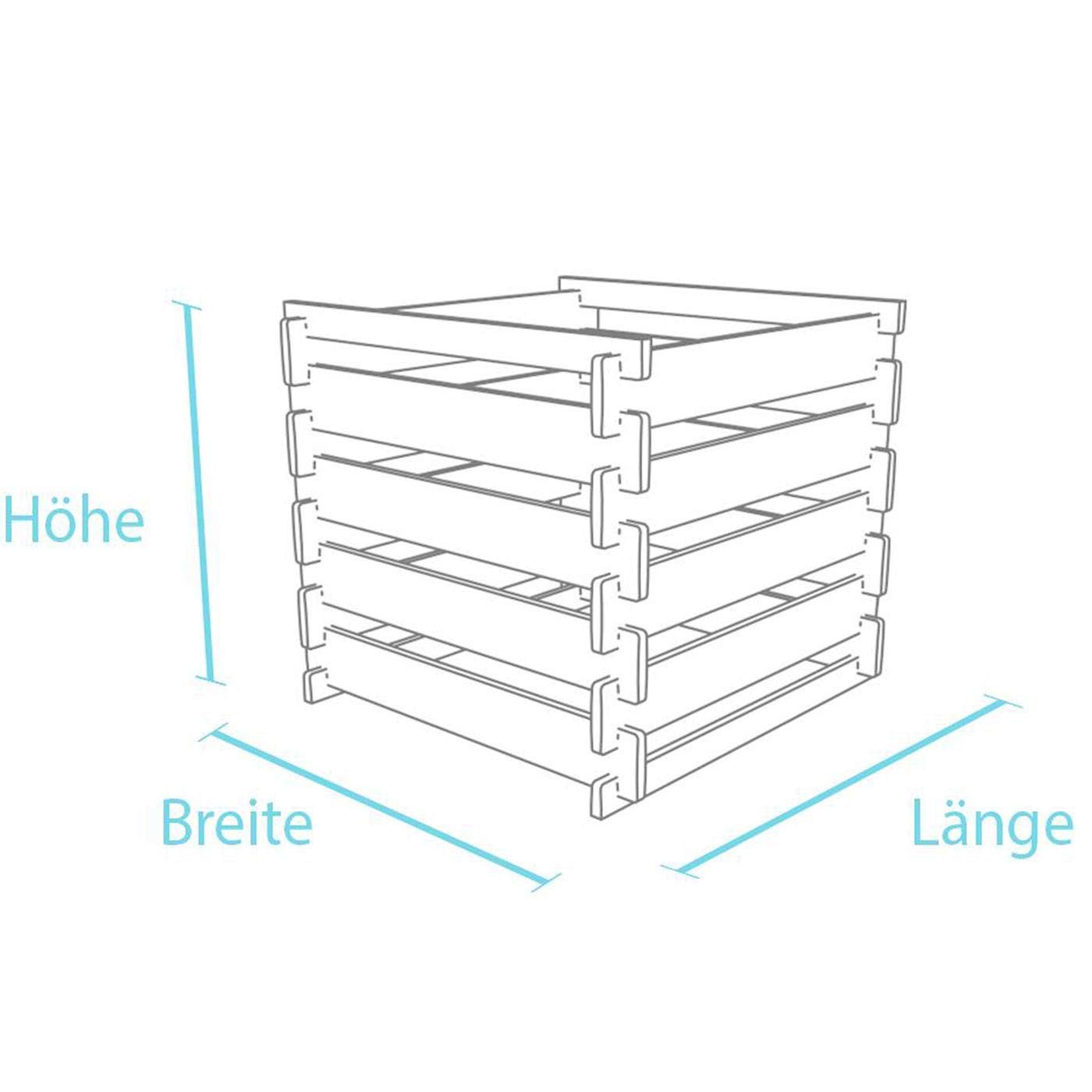 hanit Komposter Recycling-Kunststoff, Steckkomposter 650 Liter, witterungsbeständig, verrottungsfest, Kompostbehälter