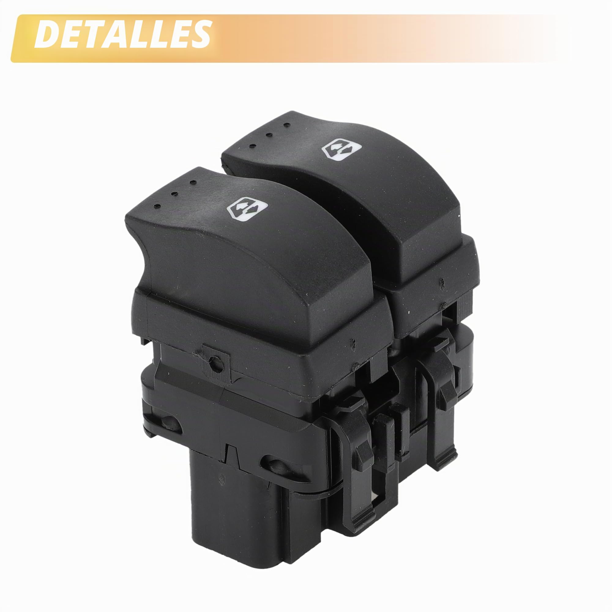 A ABSOPRO Interruptor De Ventana Eléctrica Para Renault, OE 8200315044 | Negro, Plástico/Metal, 10 Pines, Lado Conductor Izquierdo, Control De Ventana, Para Renault Espace IV (JK0/1_) 2002-2015