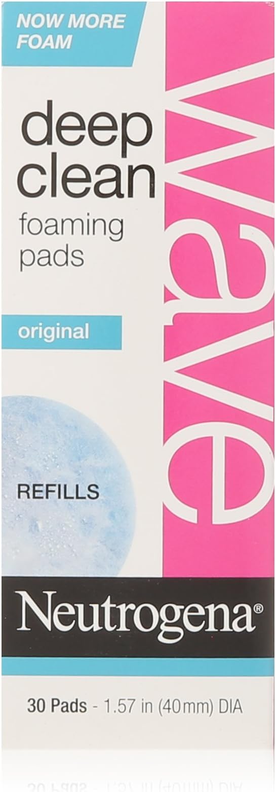 Neutrogena Wave Deep Clean Foaming Pad Refills, 30 Count