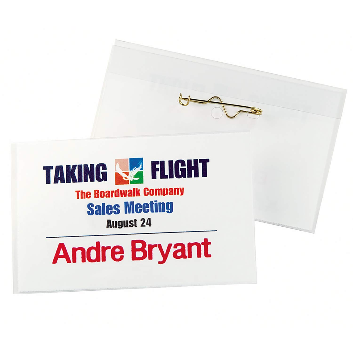 Avery Pin Style Top-Loading Name Badges, 2.25 x 3.5 Inches, White, Box ...