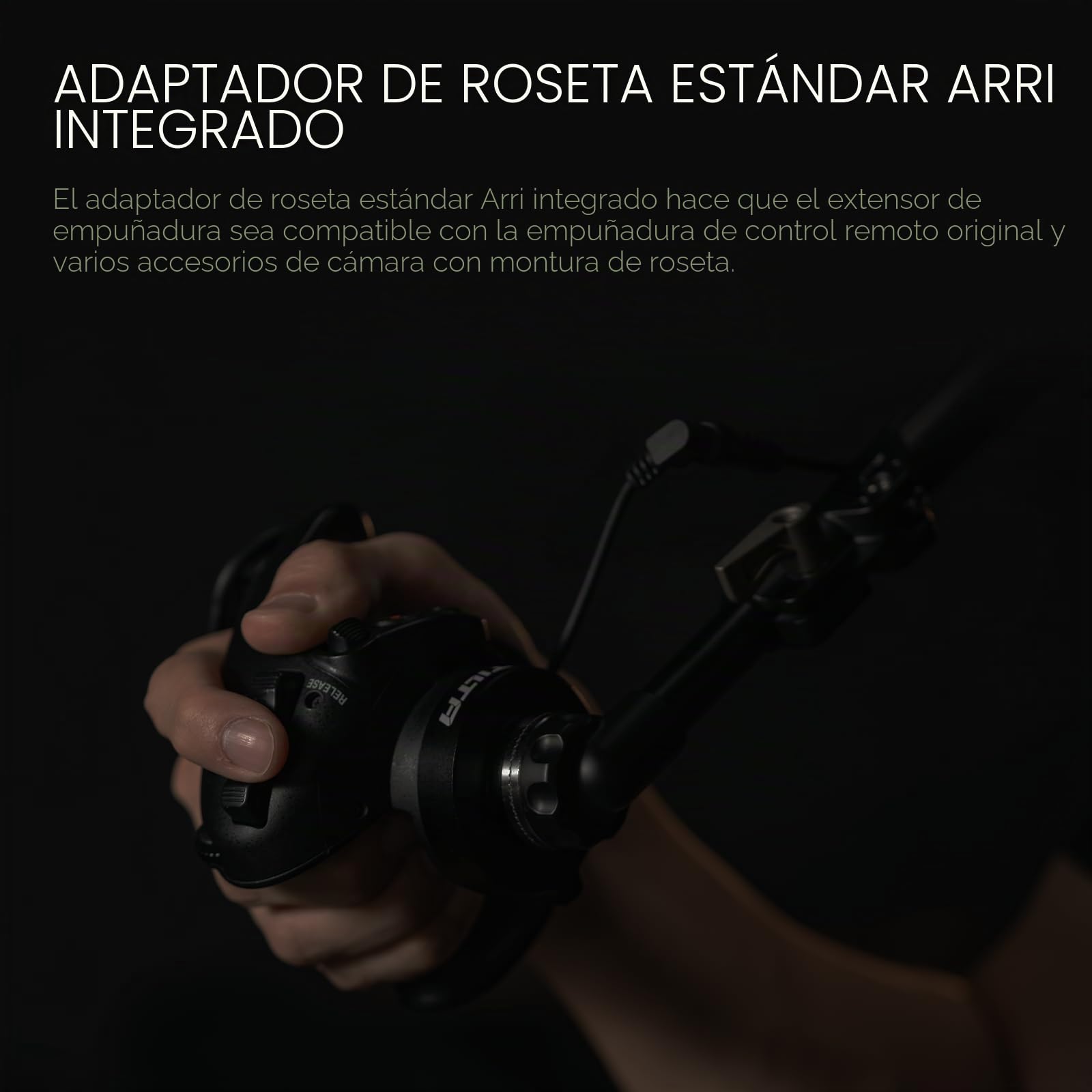 Tilta Extensor de empuñadura Compatible con Sony FX6, con Adaptador de Roseta estándar ARRI y Cable en Espiral ES-T20-HE