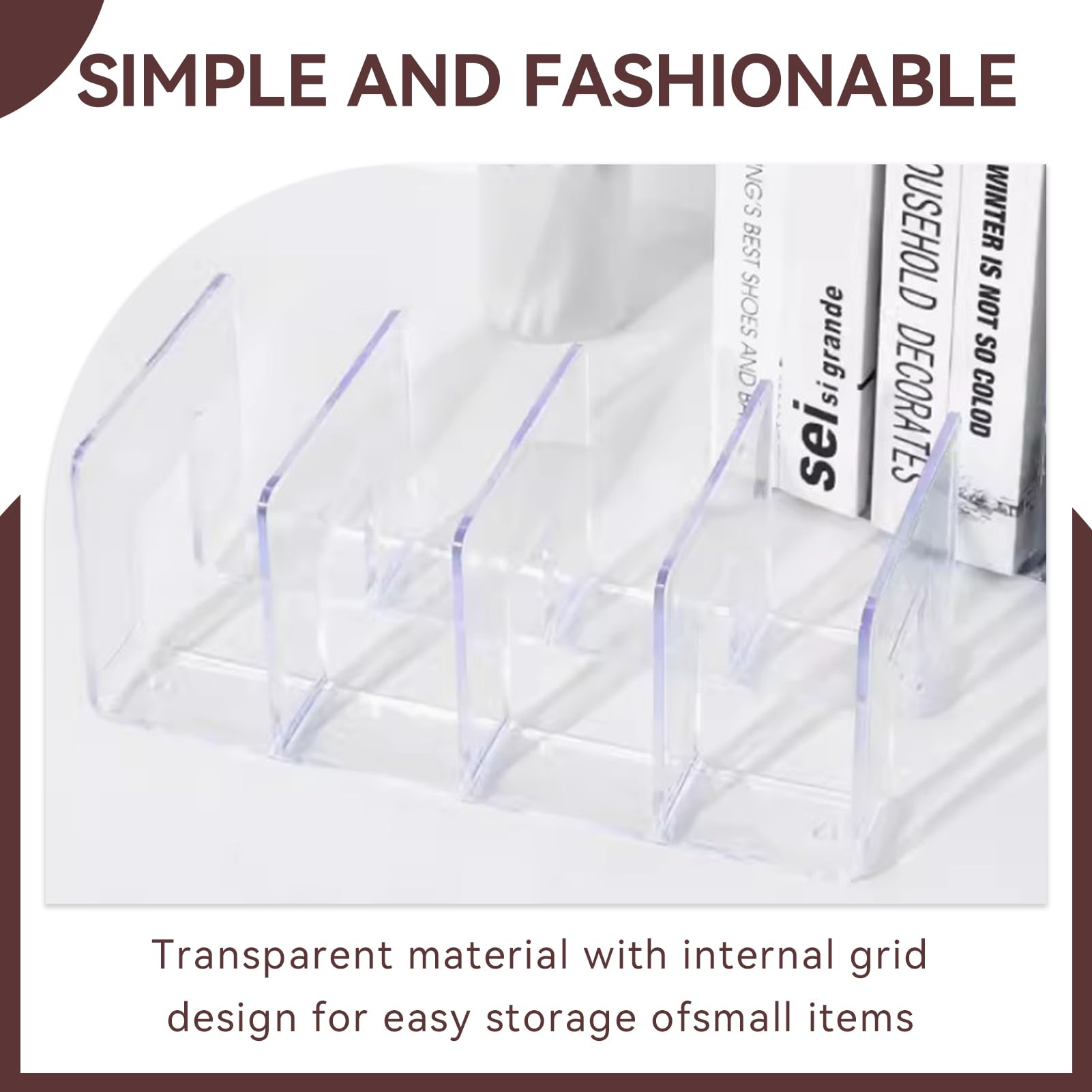 Organizador De Bolsos Con 4 Compartimentos, Soporte De Acrílico Transparente Para Bolsos, Organizador De Bolsos, Organizador De Bolsas, Soporte Para Bolsos De Mano Bolsos Tote Libros 14 X 9 Pulgadas