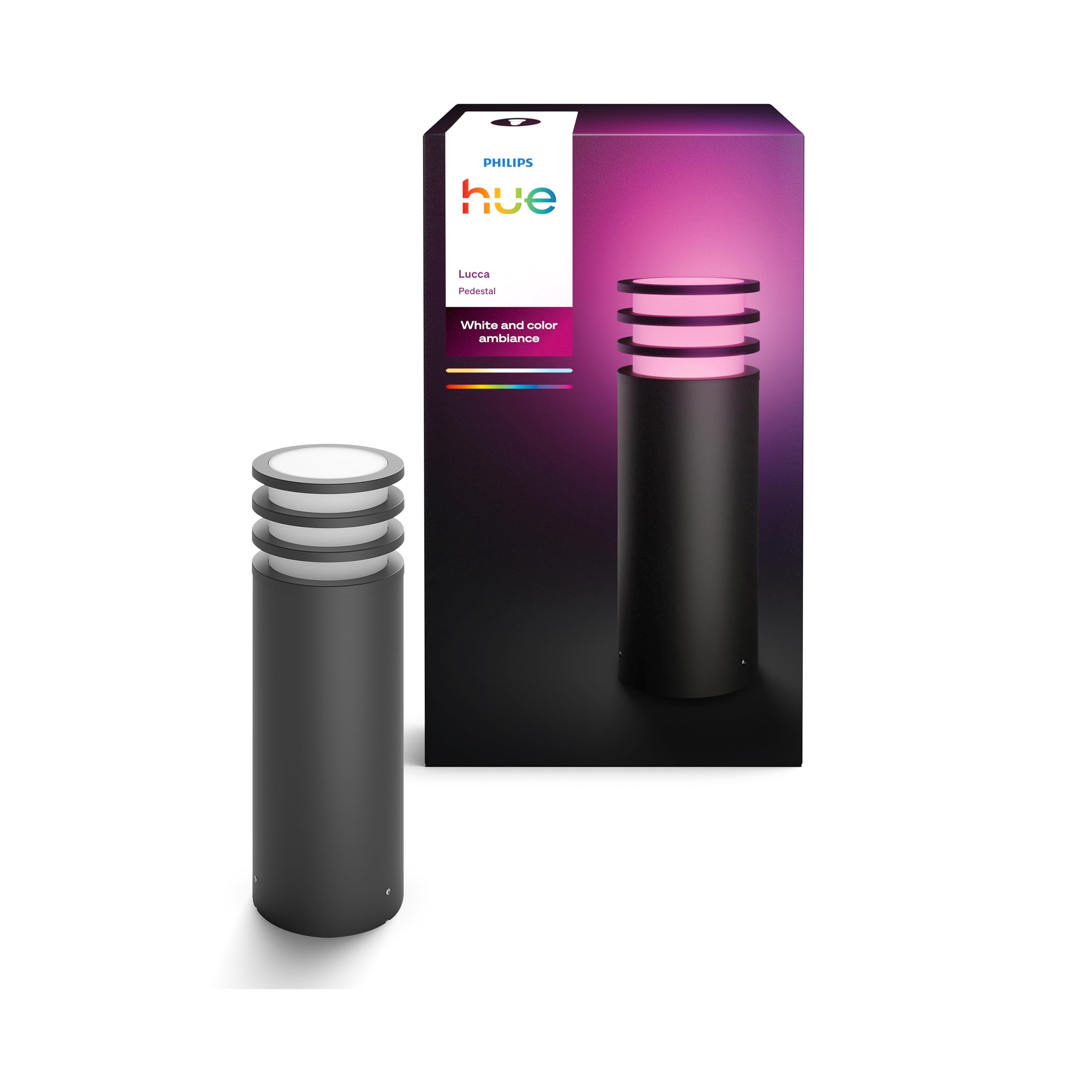 Philips Hue White & Colour Ambiance Lucca Outdoor Pedestal