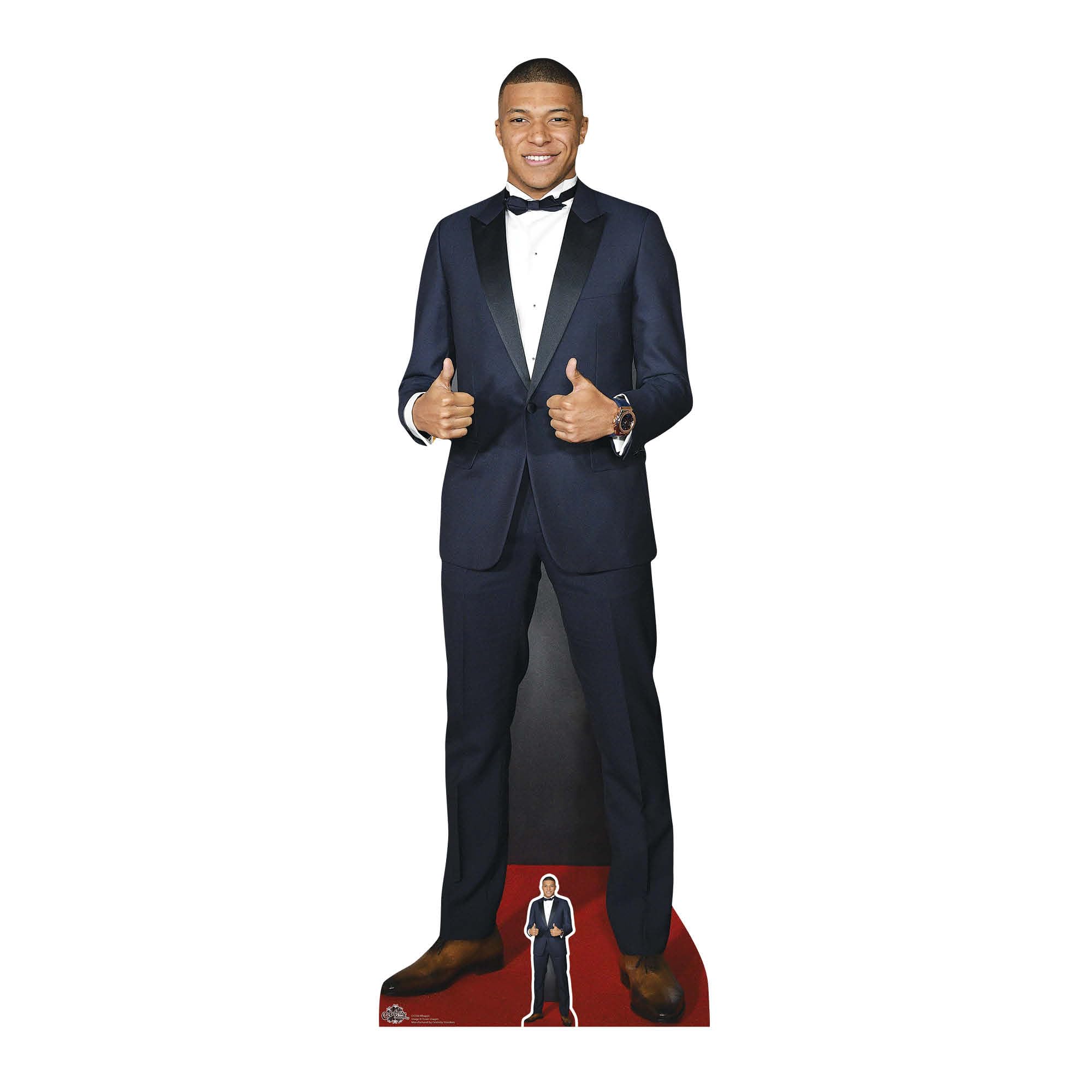 CS788 Kylian Mbappé Thumbs Up Lifesize kartonowa wycinana figurka z bezpłatnym kartonem na biurko Standee Standup 180 cm wysokości