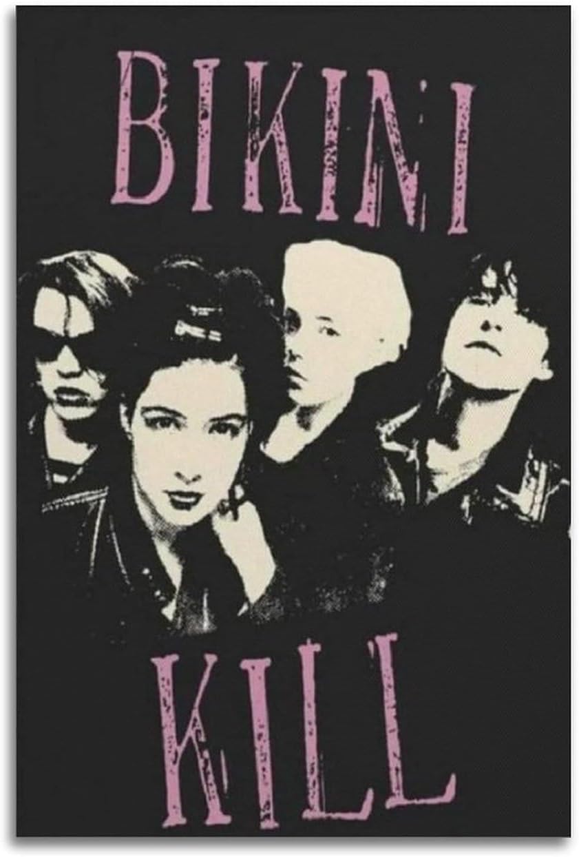 Bikini Kill Rock Band Poster Decorative Painting Canvas Wall Posters And Art Picture Print Modern Family Bedroom Decor Posters 12x18inch(30x45cm)
