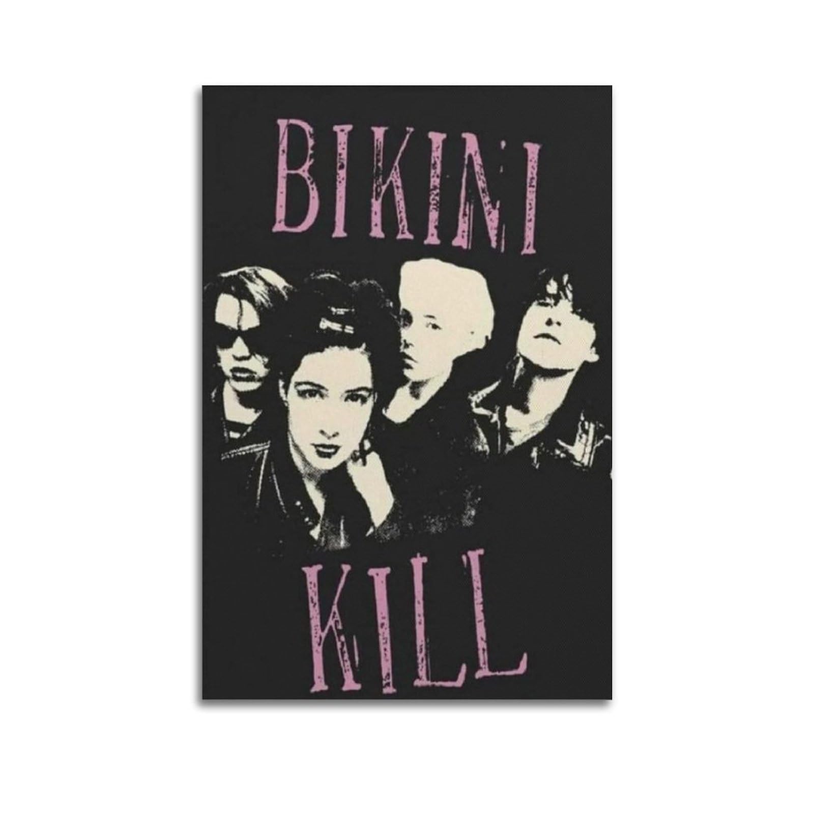 DEVINK Bikini Kill Rock Band Poster Decorative Painting Canvas Wall Posters And Art Picture Print Modern Family Bedroom Decor Posters 12x18inch(30x45cm)