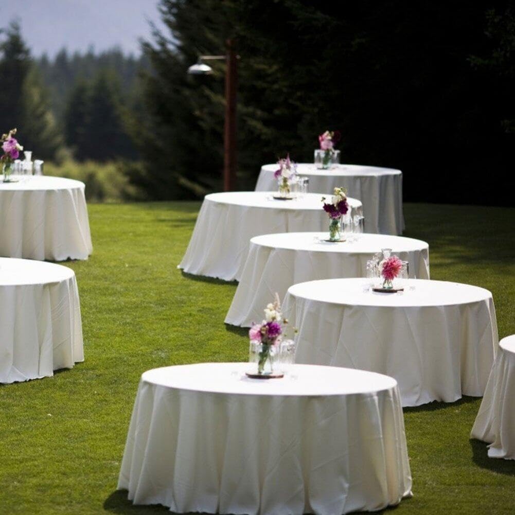 Manteles redondos de seda para bodas, manteles de tela elegantes para banquetes, restaurantes, bodas, fiestas y eventos
