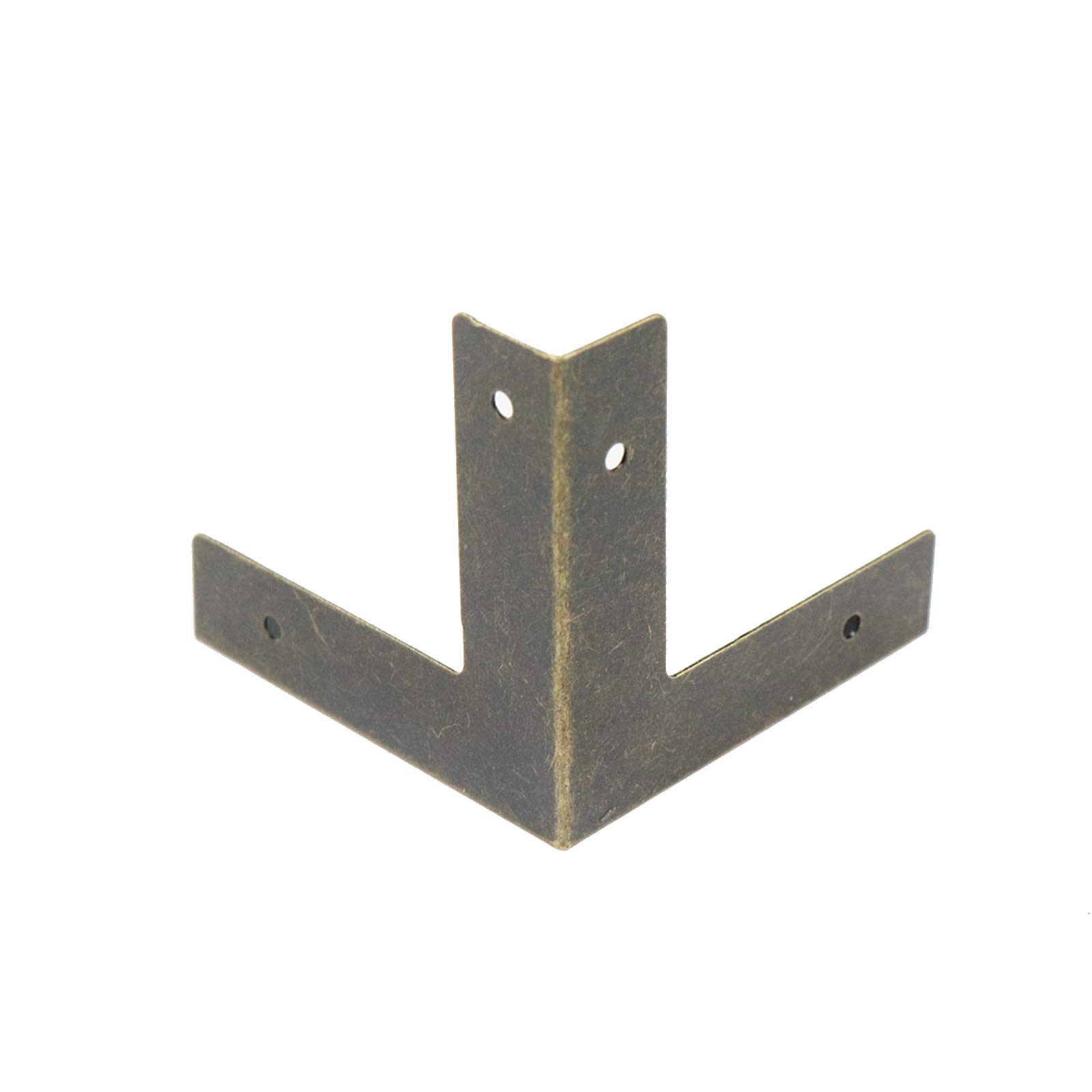 Mcredy Juego de 20 protectores de esquina de metal bronce para esquinas decorativas de 3,3 cm