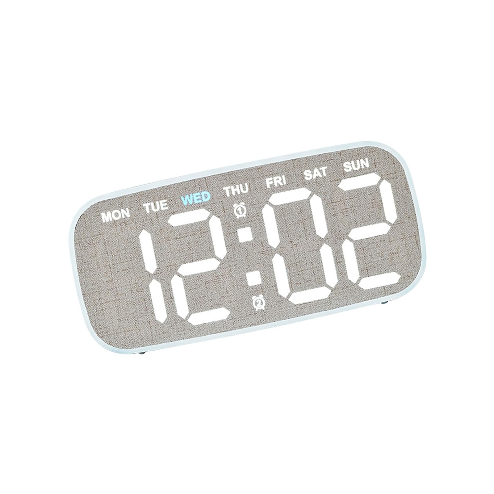 Nucelit Digital Alarm Clocks for Bedrooms Desk Clock with Date, Day of Week, Temperature, Dimmer for Bedside Table, Living Room Desk Alarm Clock