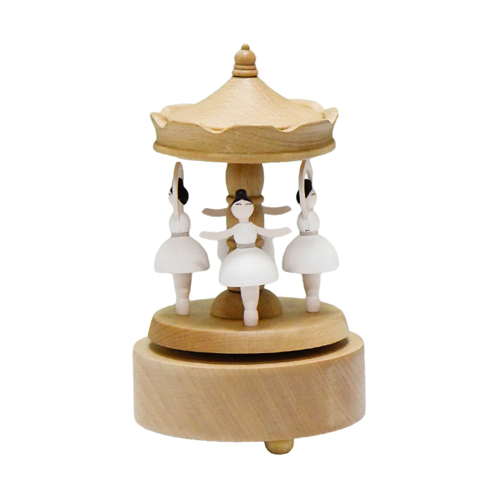 Carillon in legno con carillon a forma di ballerina, per bambini e adulti, regalo creativo di compleanno, decorazione per feste di compleanno