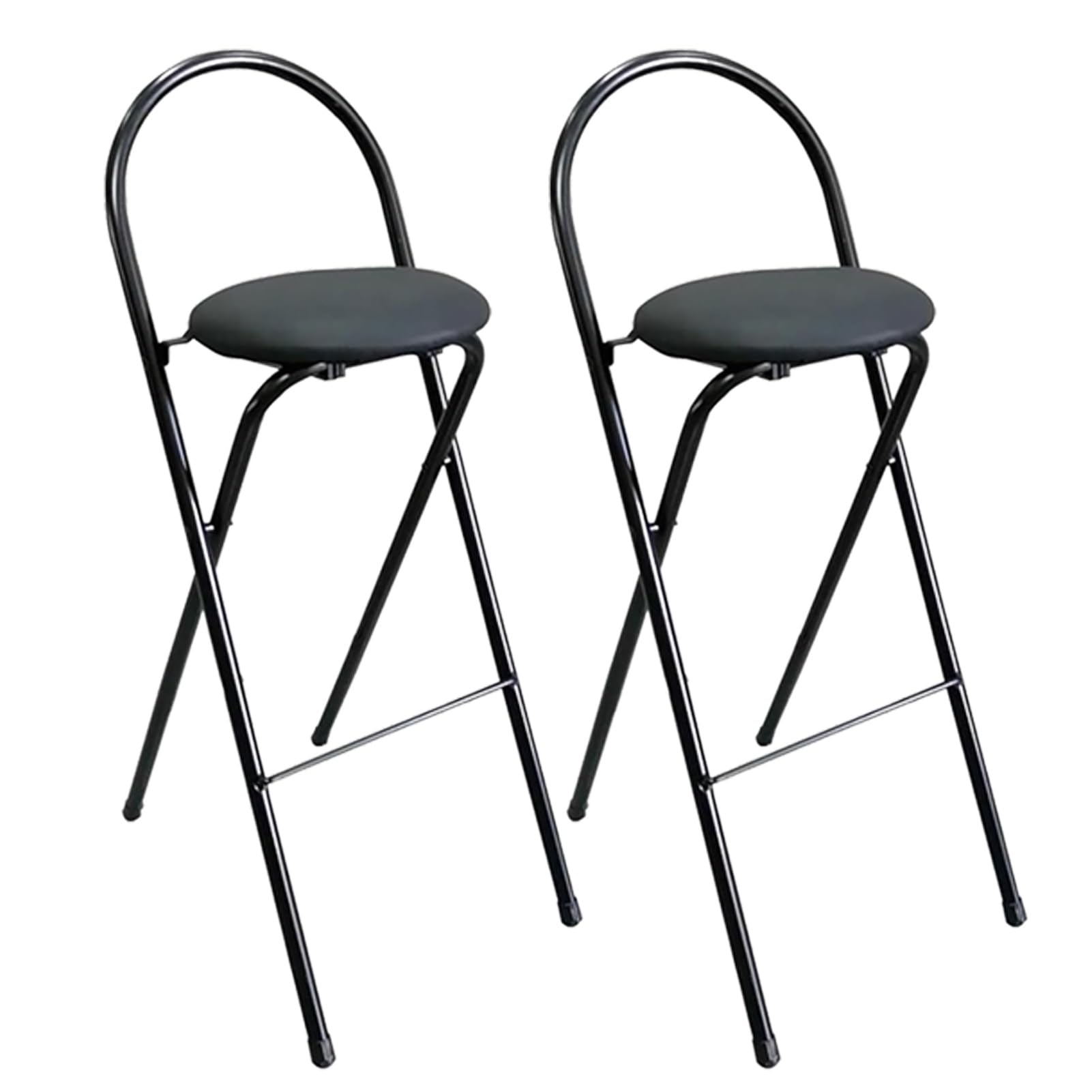 Tabouret de bar pliable réglable en hauteur, siège de cuisine rembourré avec dossier