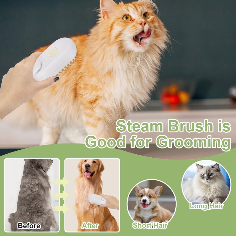 猫用スチームブラシ 脱毛用 2024年 スチームキャットブラシ 脱毛
