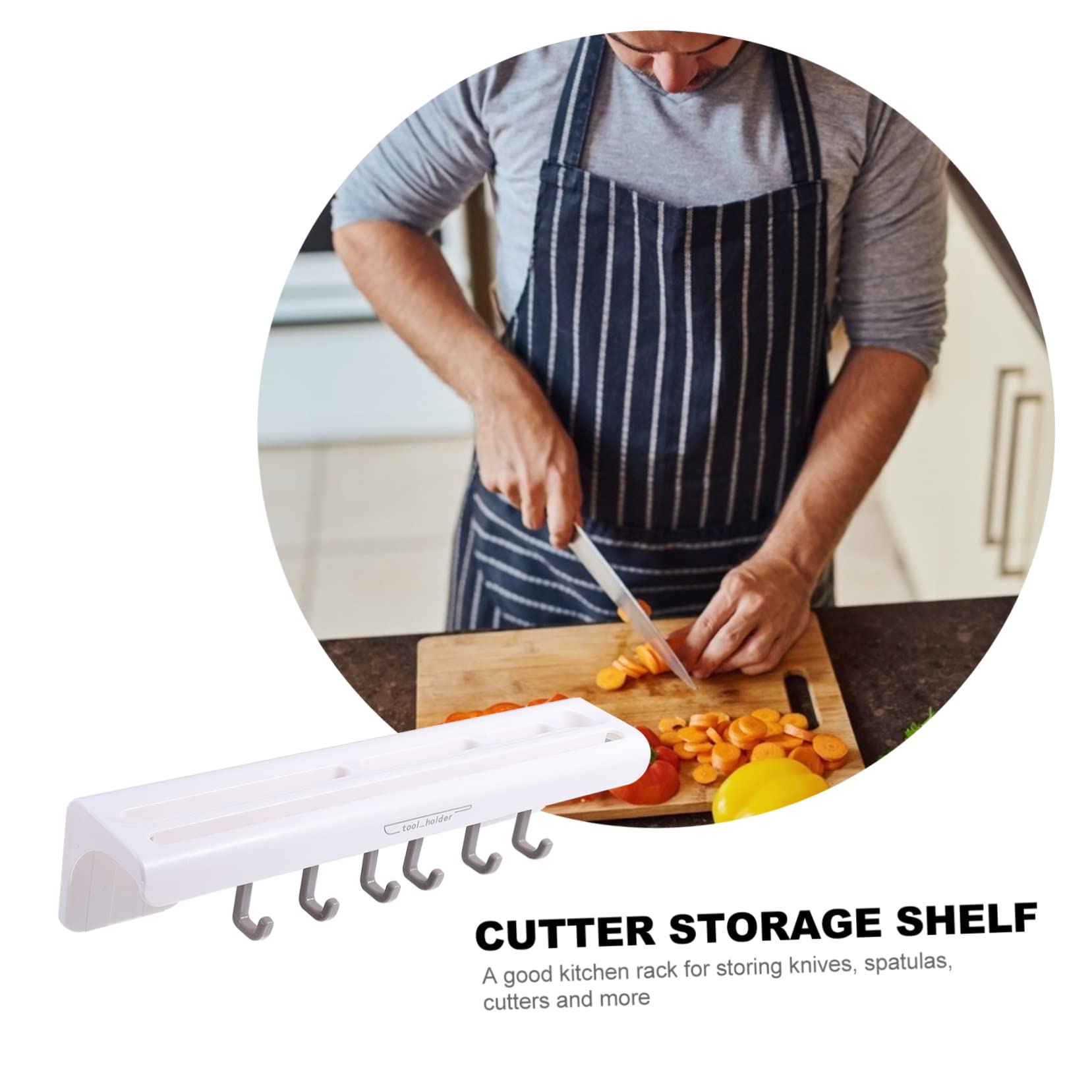 Alipis Kitchen Utensil Stand Cutlery Rack Heat-resistant Storage Bracket