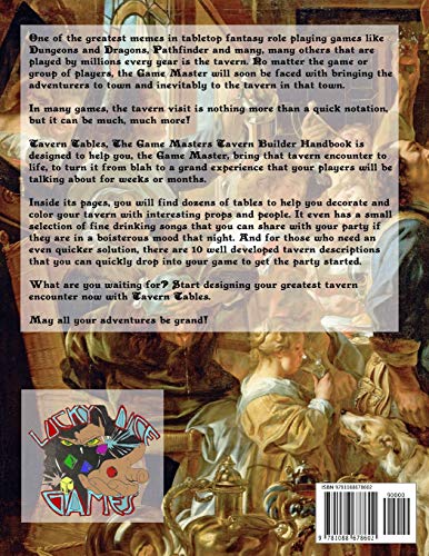 Tavern Tables: The Game Master's Tavern Builder Handbook (Game Master Resource Guide Series) #TOP1