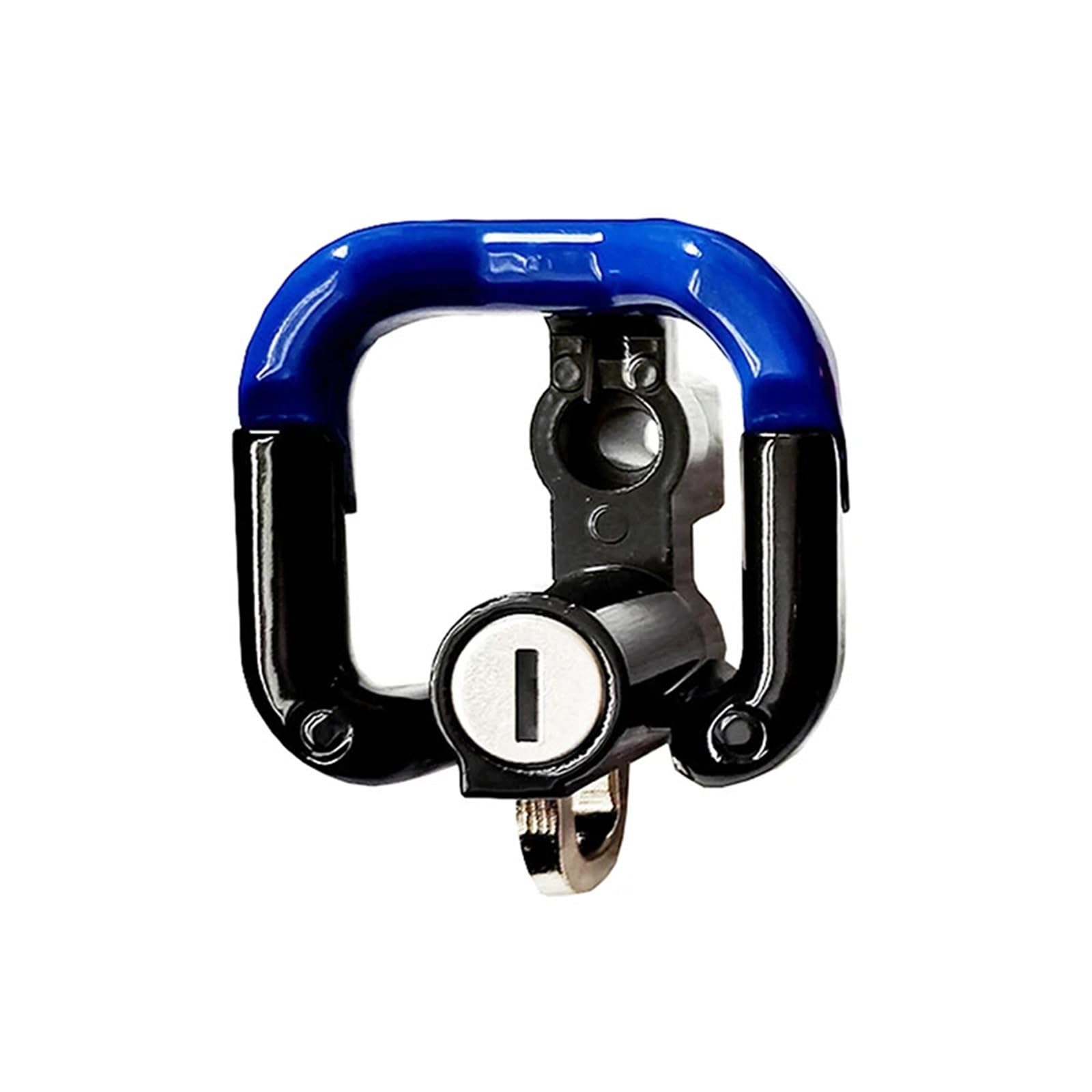 Bqwyedpl Blue Motorcycle Handlebar Lock Aluminum Motorcycle Helmet Lock Anti-Theft Bicycle Security With 2 Keys And Installation Tool Accessories Motorcycle Chain And Padlock(Blue)