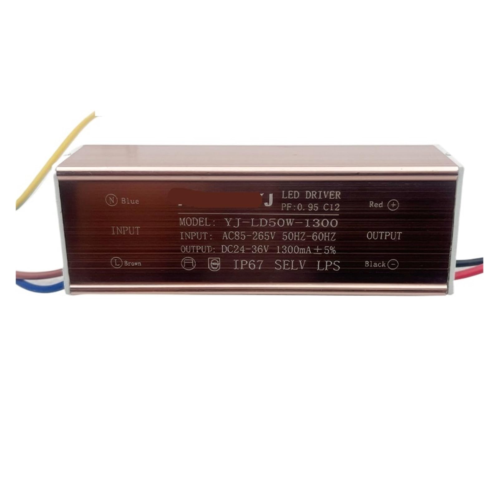 Projecteur LED 50W 1300MA avec pilote alimentation étanche et transformateur intégré