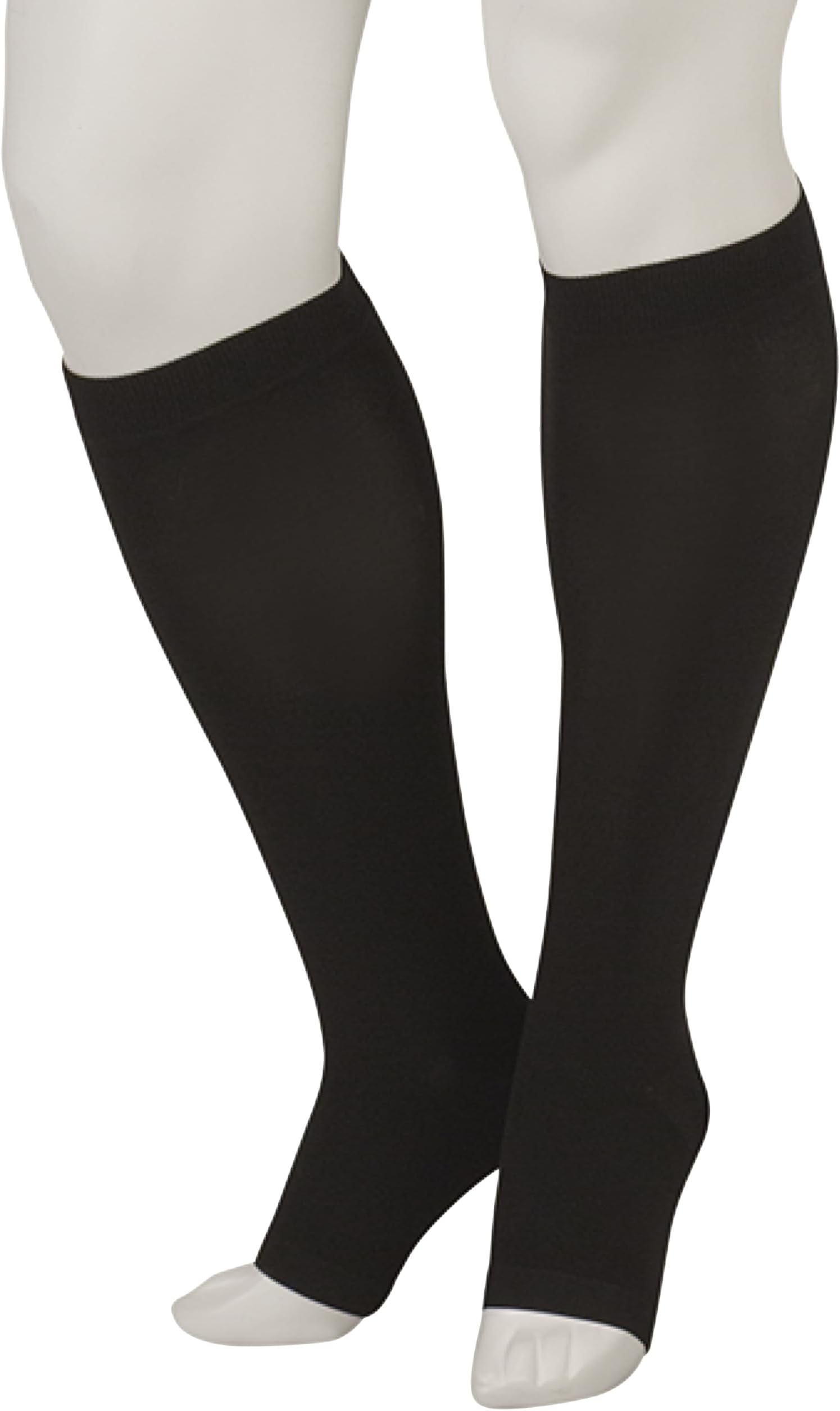 4411AD10 III Basic Knee Highs 20-30 mmHg Open Toe - Black