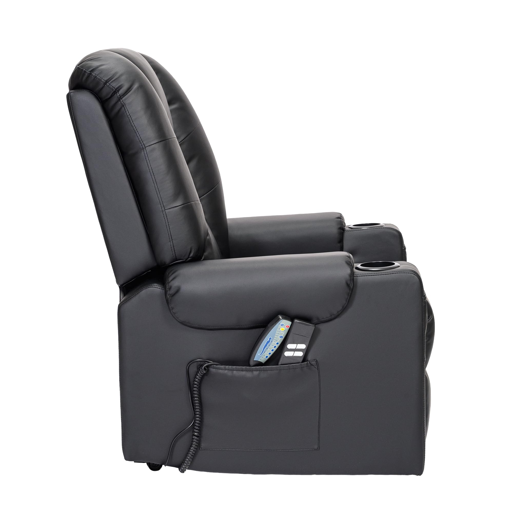 POLTRONE ITALIA Bonny Detraibile 19% Poltrona Relax Alzapersona 2 motori, reclinazione indipendente schienale pediera. Vibromassaggio Seduta indeformabile Nero