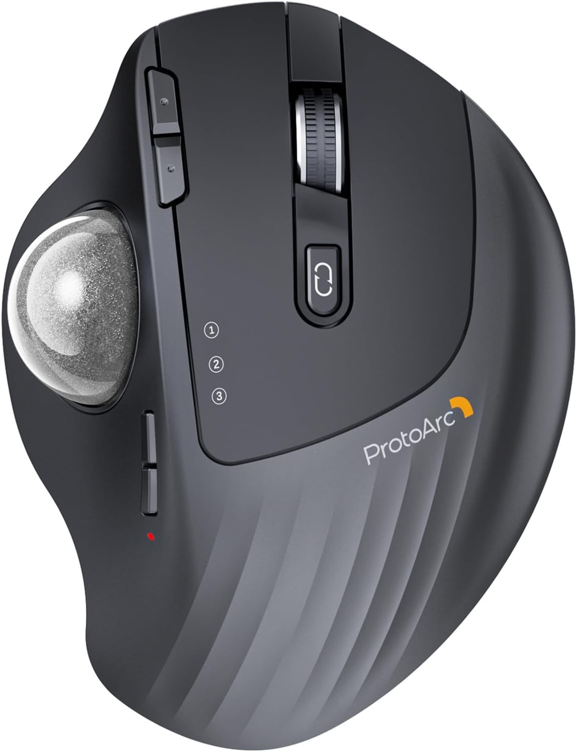 ProtoArc Wireless Trackball Mouse, EM01 NL Ergonomic Bluetooth Rollerball Thumb Mouse Rechargeable Computer Laptop, Adjustable Angle & 3 Device Connection for PC, Mac, Windows-Grey Ball-image-33