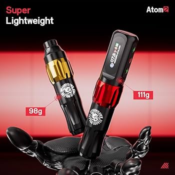 Amazon | Dragonhawk Atom2 ワイヤレス タトゥーマシンキット - プロ用