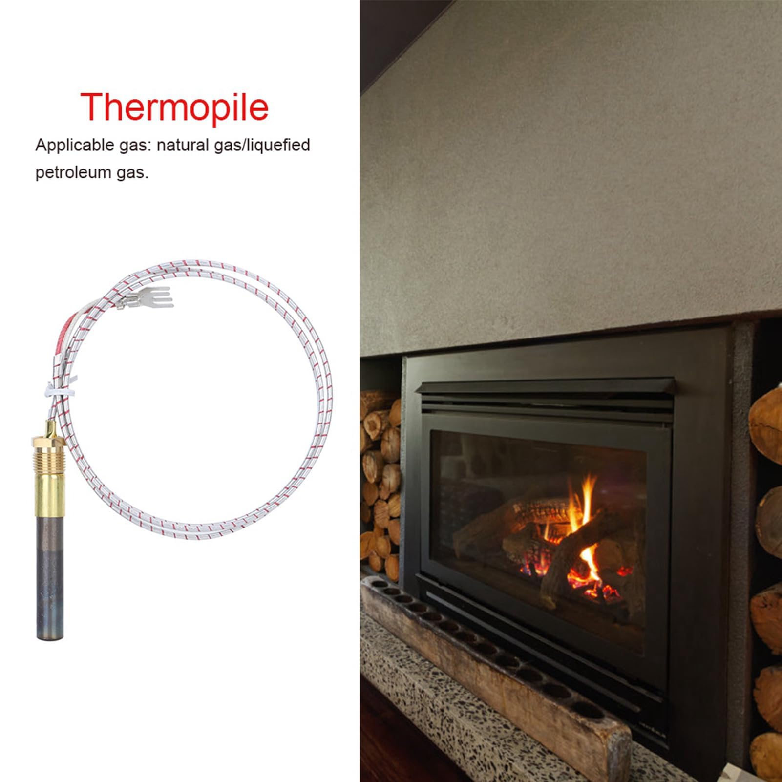 Sostituzione del generatore di termopila da 36 Pollici per caminetto, Sostituzione della termopila da 2 Pezzi Accessori per caminetto e Stufa Riscaldatore per Stufa a Gas
