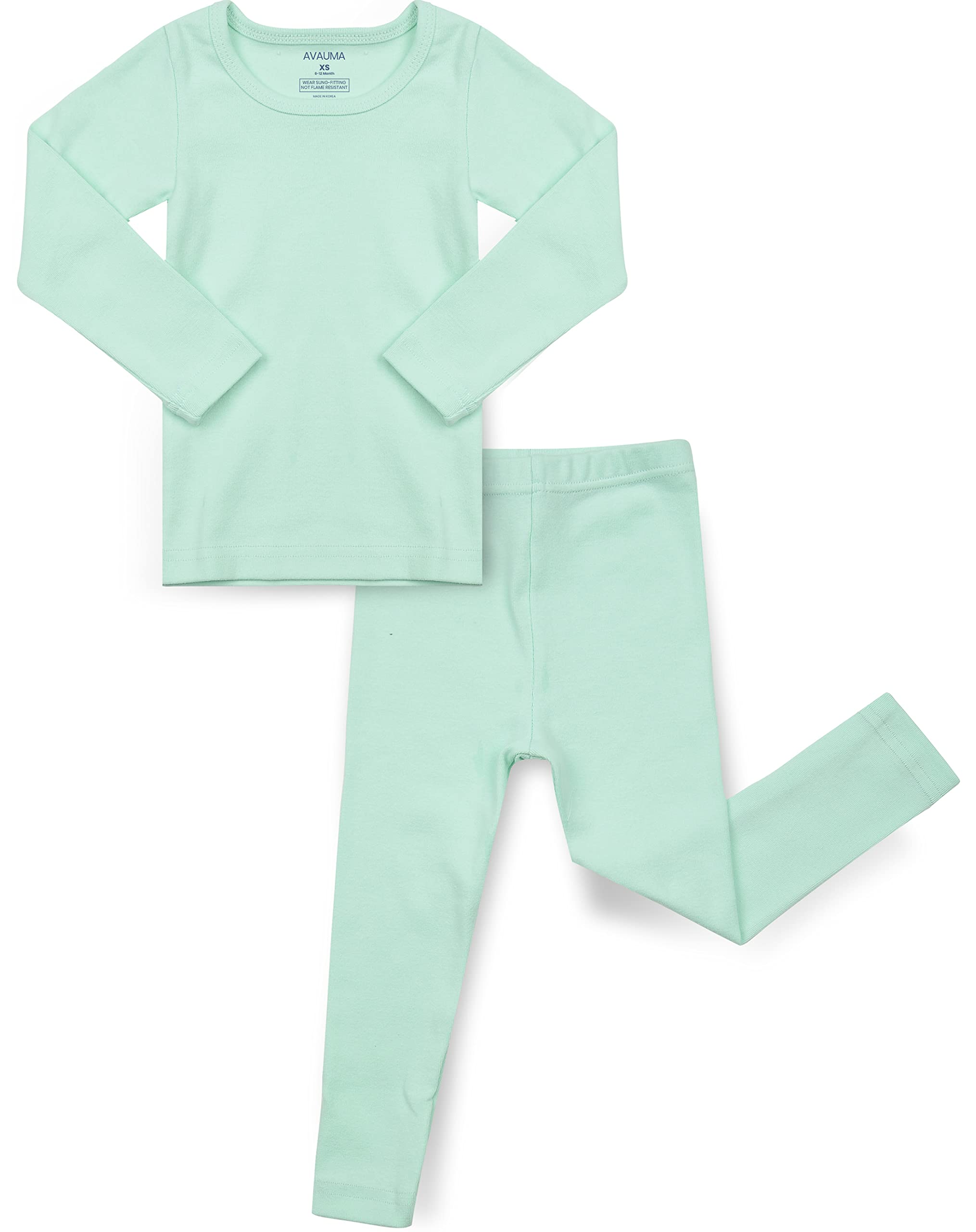 AVAUMA Baby Boys Girls Pajama Set Kids Toddler Snug fit Basic Cotton Sleepwear pjs for Daily