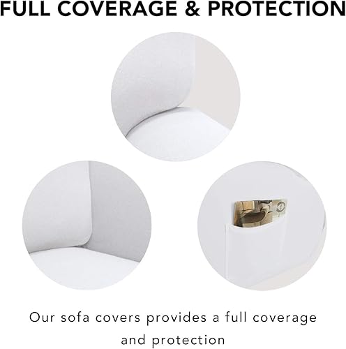 Miniatura 3 de PureFit - Funda superelástica con bolsillo pprotección de sofásillón - Suave cubierta de elastano antideslizante, lavable, con base elástica, apta