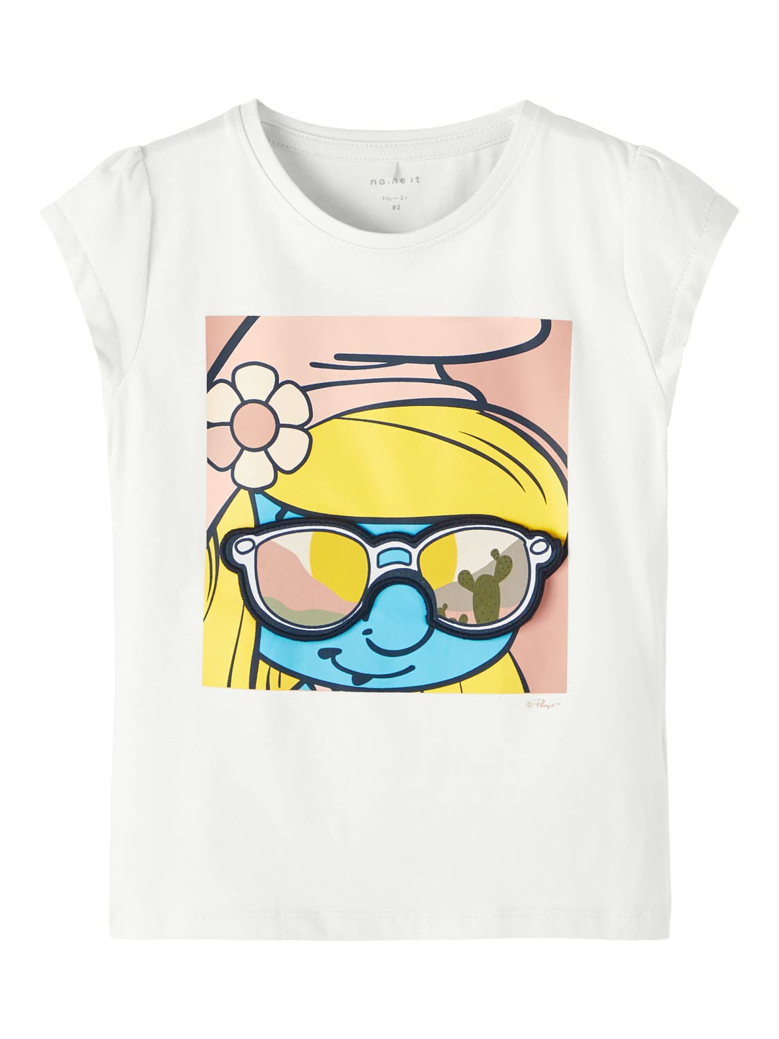 Kız çocuk NMFANI SMURFS SS TOP VDE Tişört