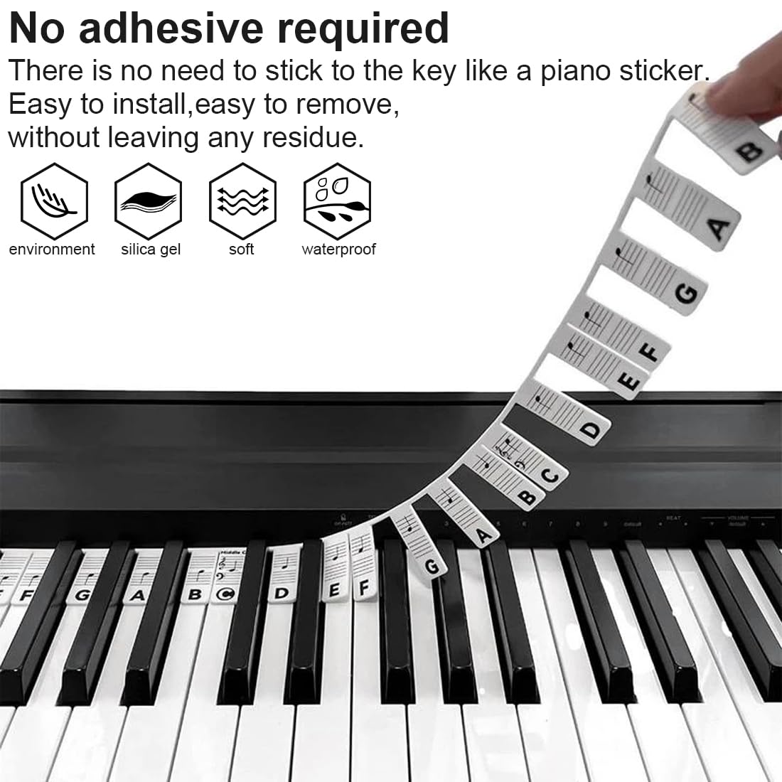 GNHG Piano Numérique, Autocollant Piano, Piano Numérique 88 Touches