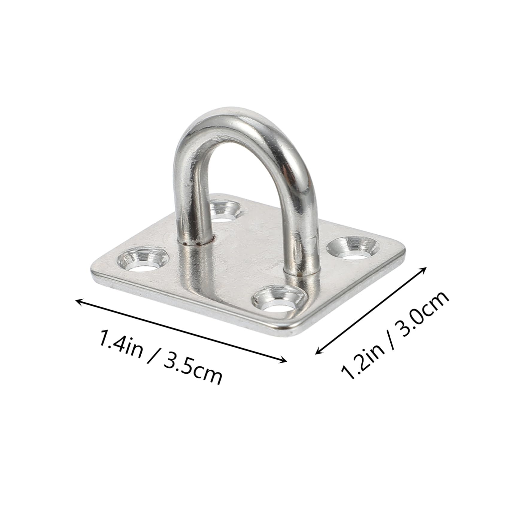 KICHOUSE Sturdy U-Shaped Pipe Hooks 6pcs Set Square Door Buckles Hook Bases for Industrial Use