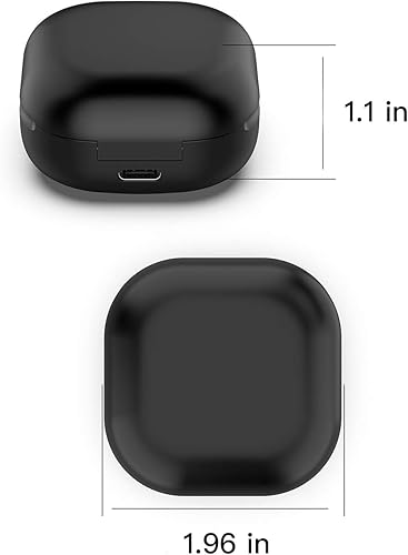 Miniatura 7 de Funda de carga con cable compatible con Galaxy Buds Live SM-R180, funda de cargador de repuesto para estación de base (negro, auriculares no