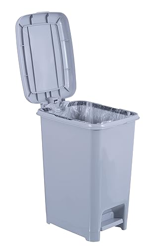Miniatura 4 de Superio Cubo de basura delgado con pedal de pie, bote de basura de 10.5 galones con tapa, cubo de basura grande de plástico, papelera para baño,