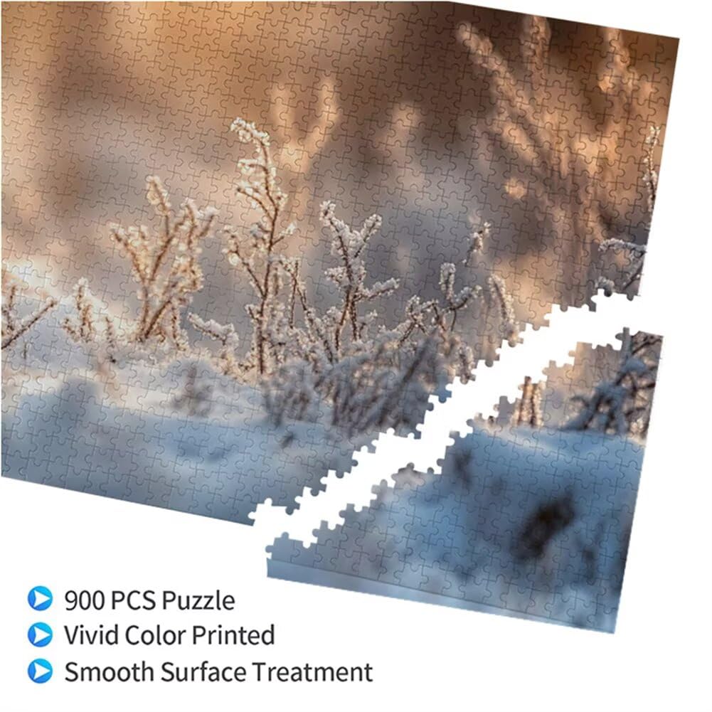 Puzzle Renard 900 Pieces Animal Puzzle Adultes 87 x 34 cm DIY Difficile Classiques Jigsaw Panoramique, Adulte Jeu éducatif, 2025 Bois Jigsaw Art Impossible Famille Challenge, Cadeau pour Femme B-6