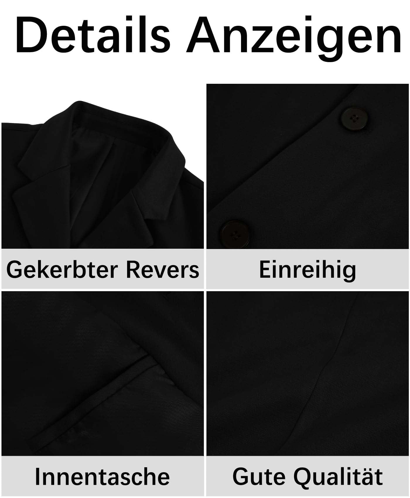 Runcati Herren Mantel Lange Trenchcoat Slim Fit Winter Kerbkragen Jacke Einreiher Business Overcoat
