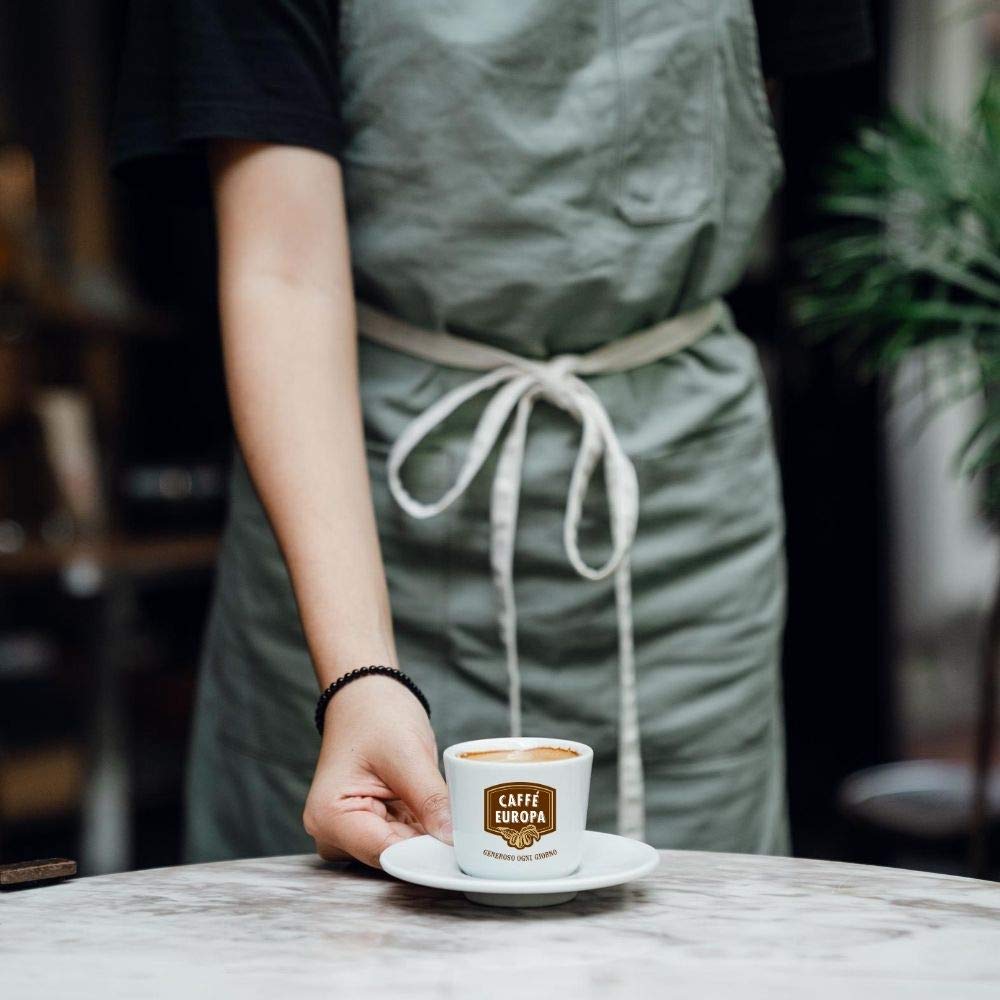 Caffè Europa – Caffè in Grani Tostatura Artigianale, Miscela Arabica, Confezionato in Sacco di Juta (1kg)