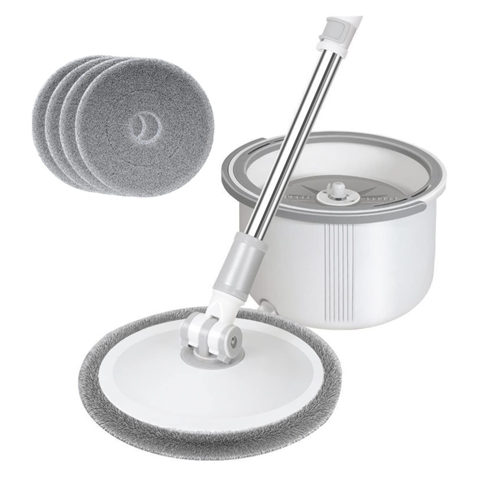 yaoqijie Fregona con cubo giratorio for limpieza de suelos, fácil de drenar, lavadora redonda, escobilla de goma, espray, exprimidor automático, todo for el hogar y el cubo de la cocina lasting ( Colo