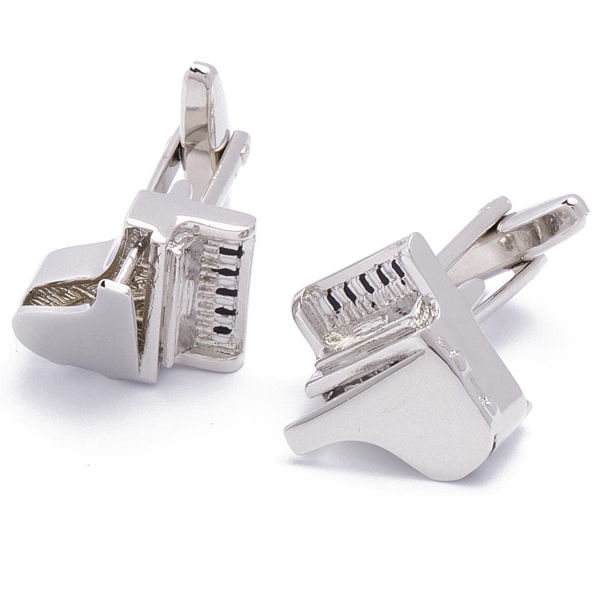 Gemelli - Pianoforte Pianoforte a coda Dettagliato - Asimmetrico - 18mm x 15mm - Gemelli per strumenti a tastiera